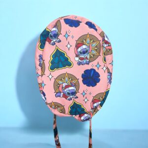 Santa stitch vitral fondo rosa